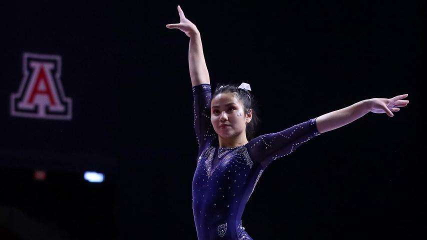 Malia Hargrove of Arizona women's gymnastics