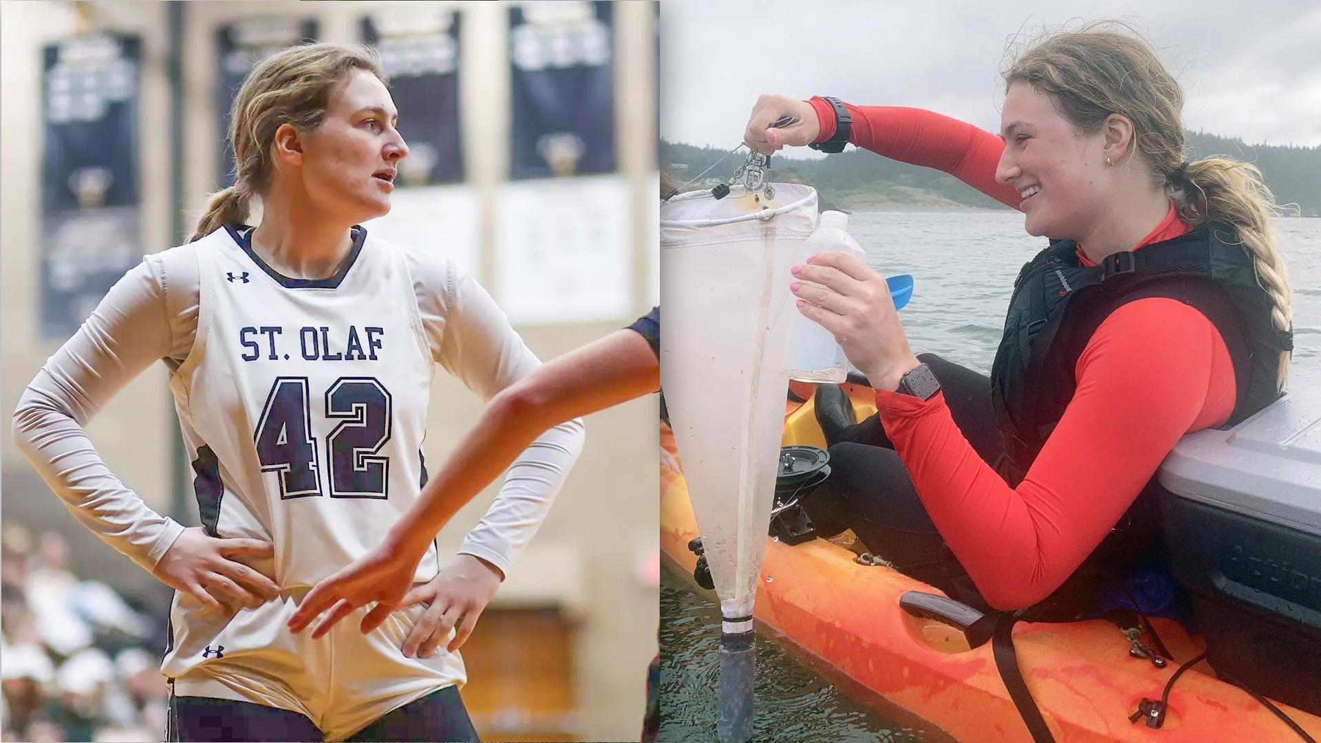 St. Olaf women's basketball player Sophia Kormann